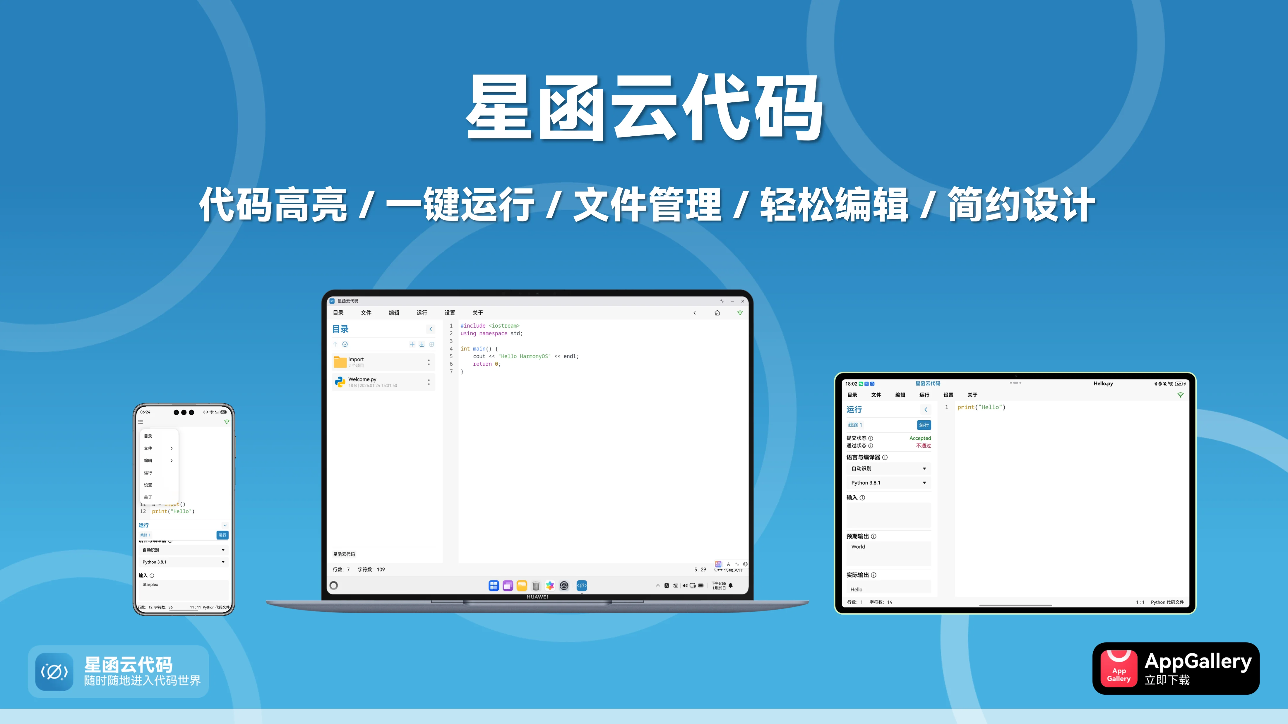 星函云代码应用界面